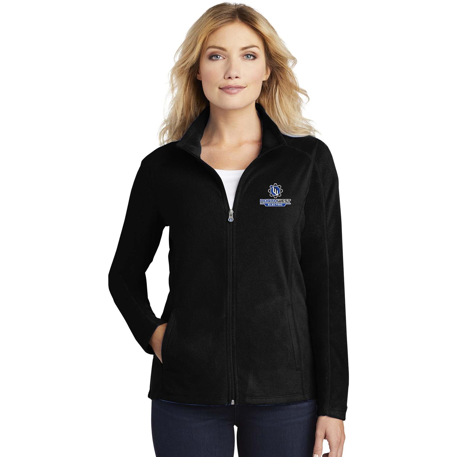 Ladies' Black Microfleece Jacket